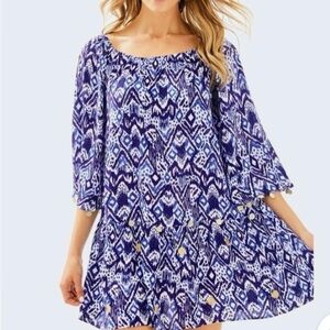 Lilly Pulitzer Delaney Becton Blue Swing Tunic Dress